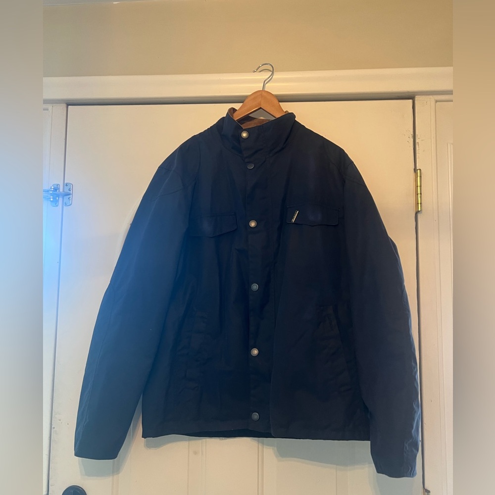 Barbour Navy Quilted Coat